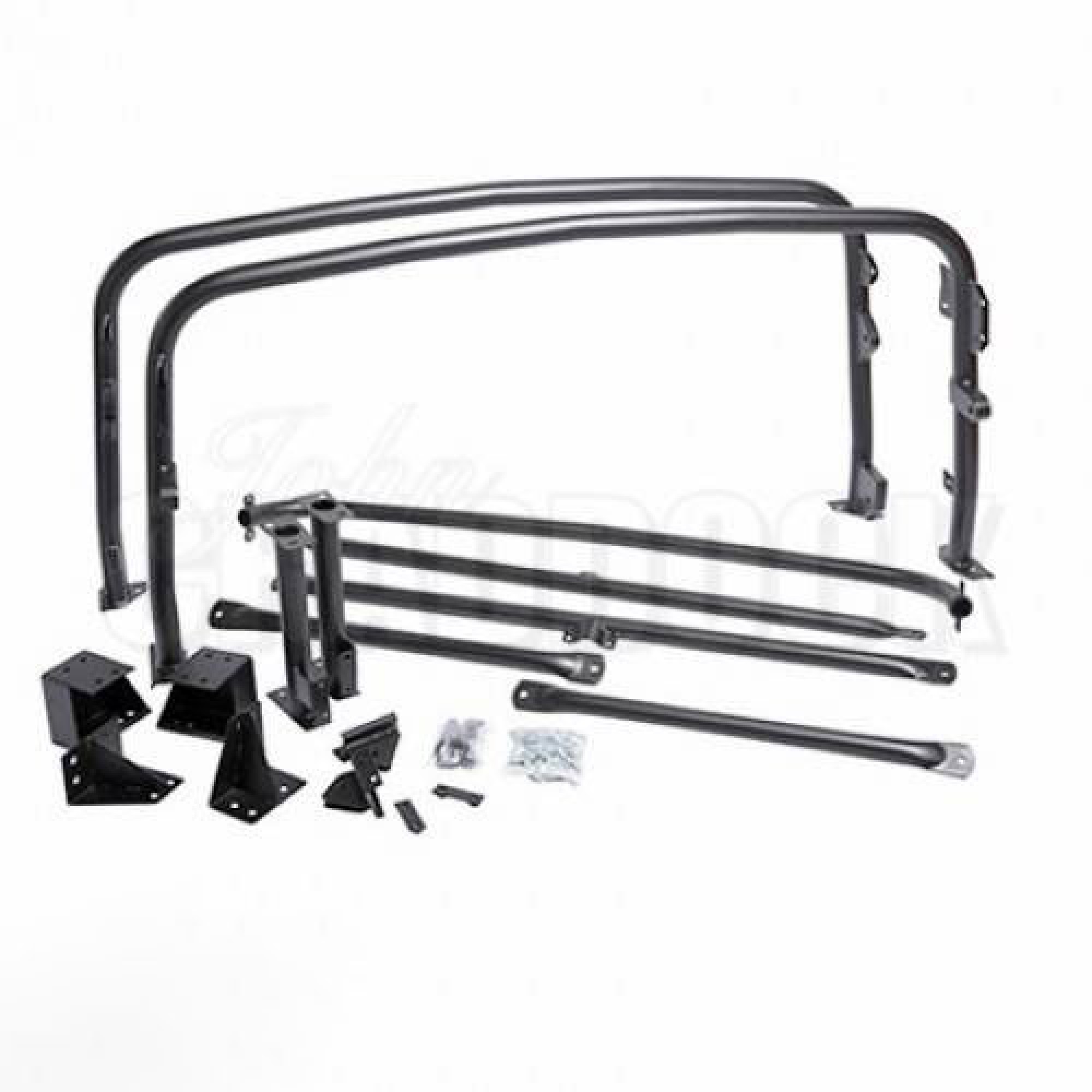 EXT220-14 - Xs Heavy Duty Hood Frame and Seatbelt Mounting Kit Black Powder Coated 45mm Seamless Tube