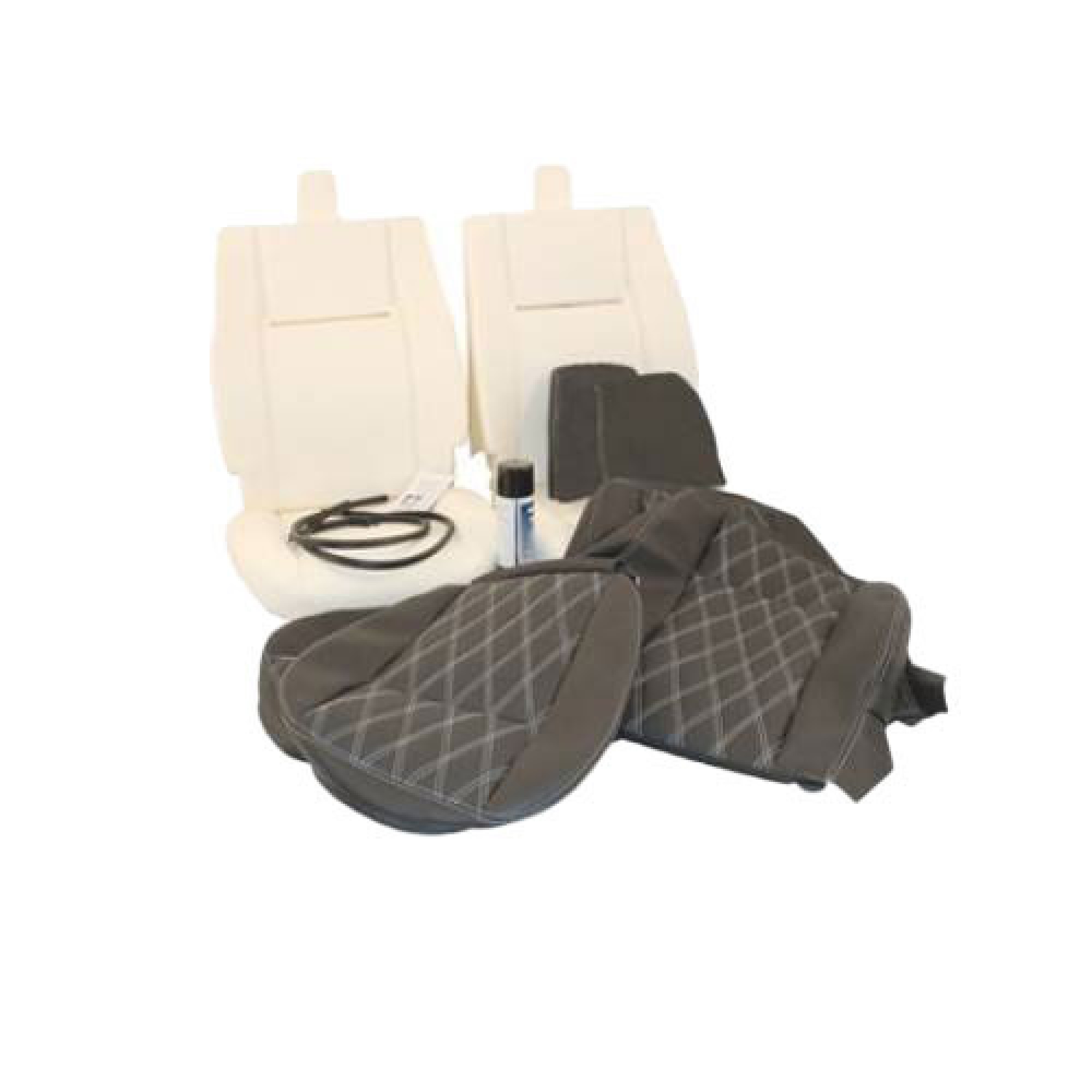 EXT317-1DWXS - TD4 Front Outer Cushion Squab & Headrest Cover Fo R A Single Seat in Diamond White Xs
