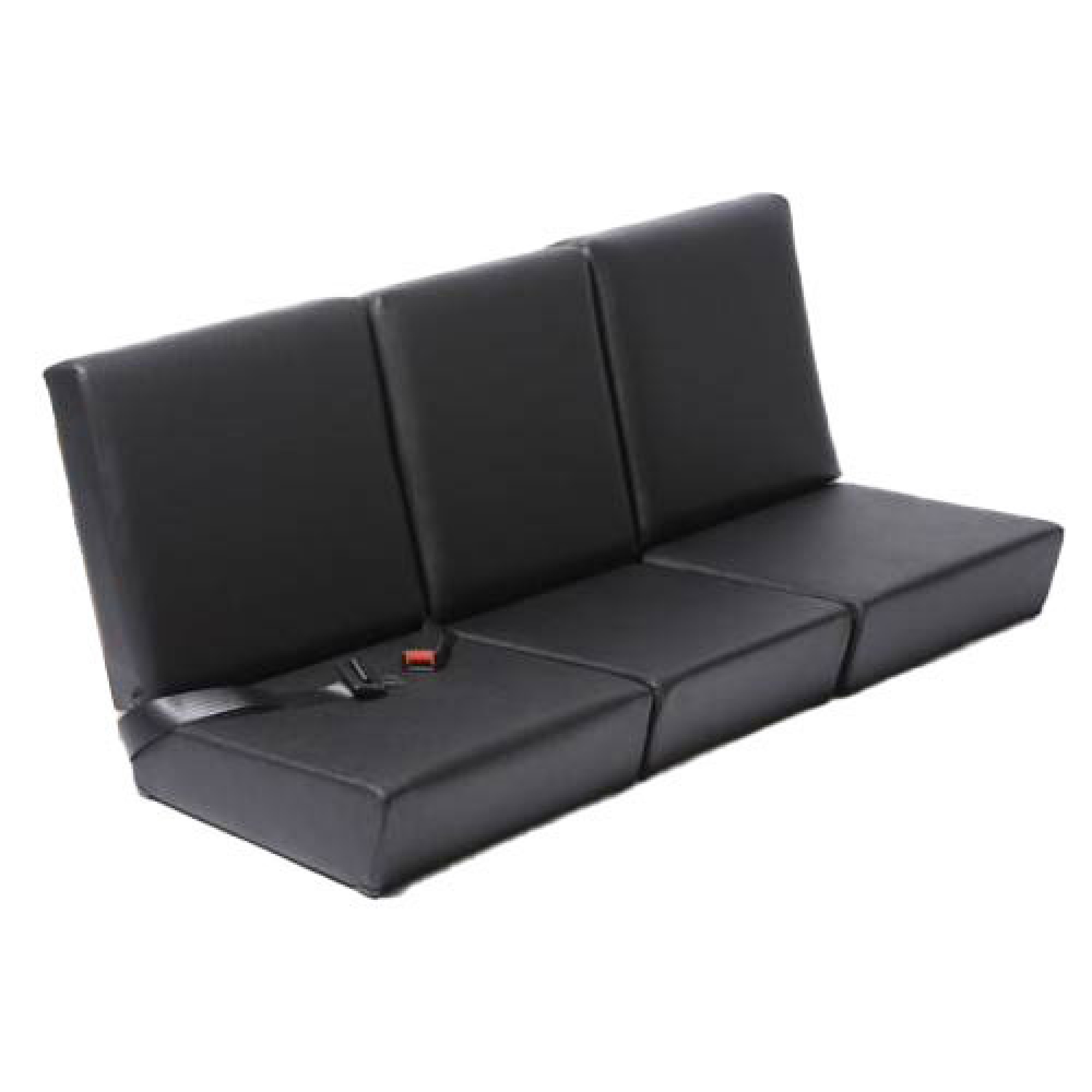 EXT371-BV - Front Seats Black Vinyl Standard Series 2 & 3 Early 90/110 3 Base & 3 Backs. Pin Type Backs As Standard, Can Supply Bolt Type At Request.