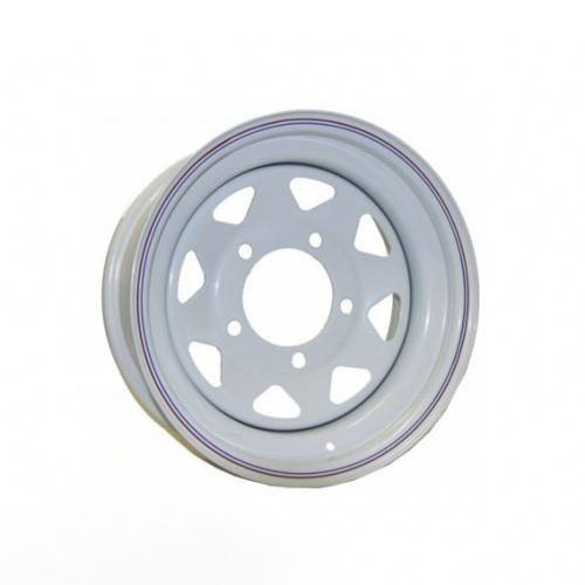 JC129 - 7X16 White 8 Spoke Steel Wheel 5/165 ET0