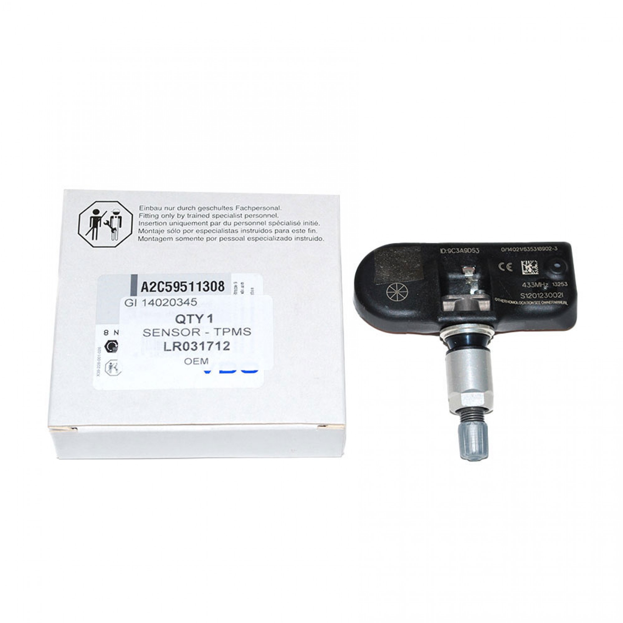 LR031712 - Tyre Pressure Monitor Kit Complete Kit 433MHZ