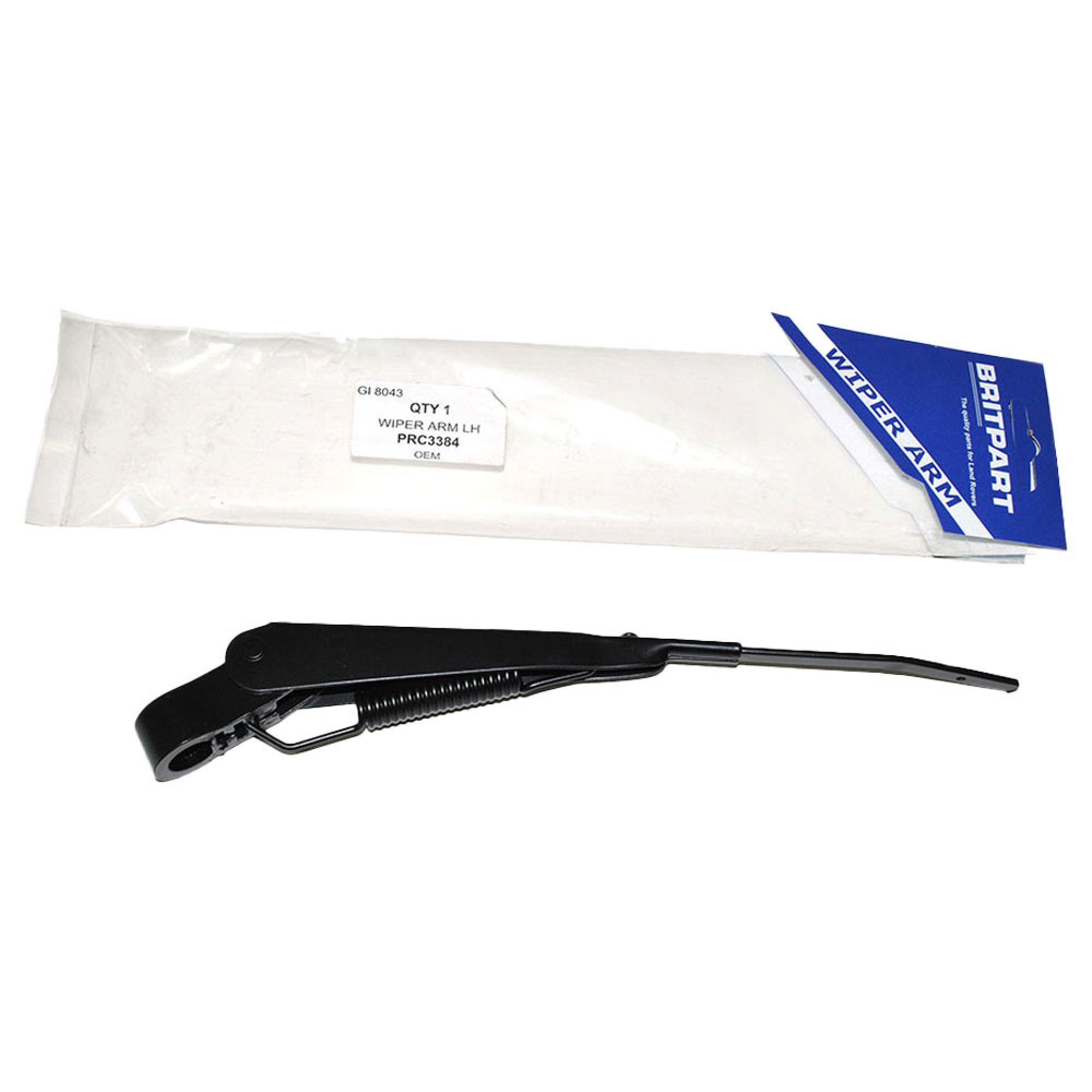 PRC3384 - Wiper Arm Series 3 Black with 20 Degree Crank L.H