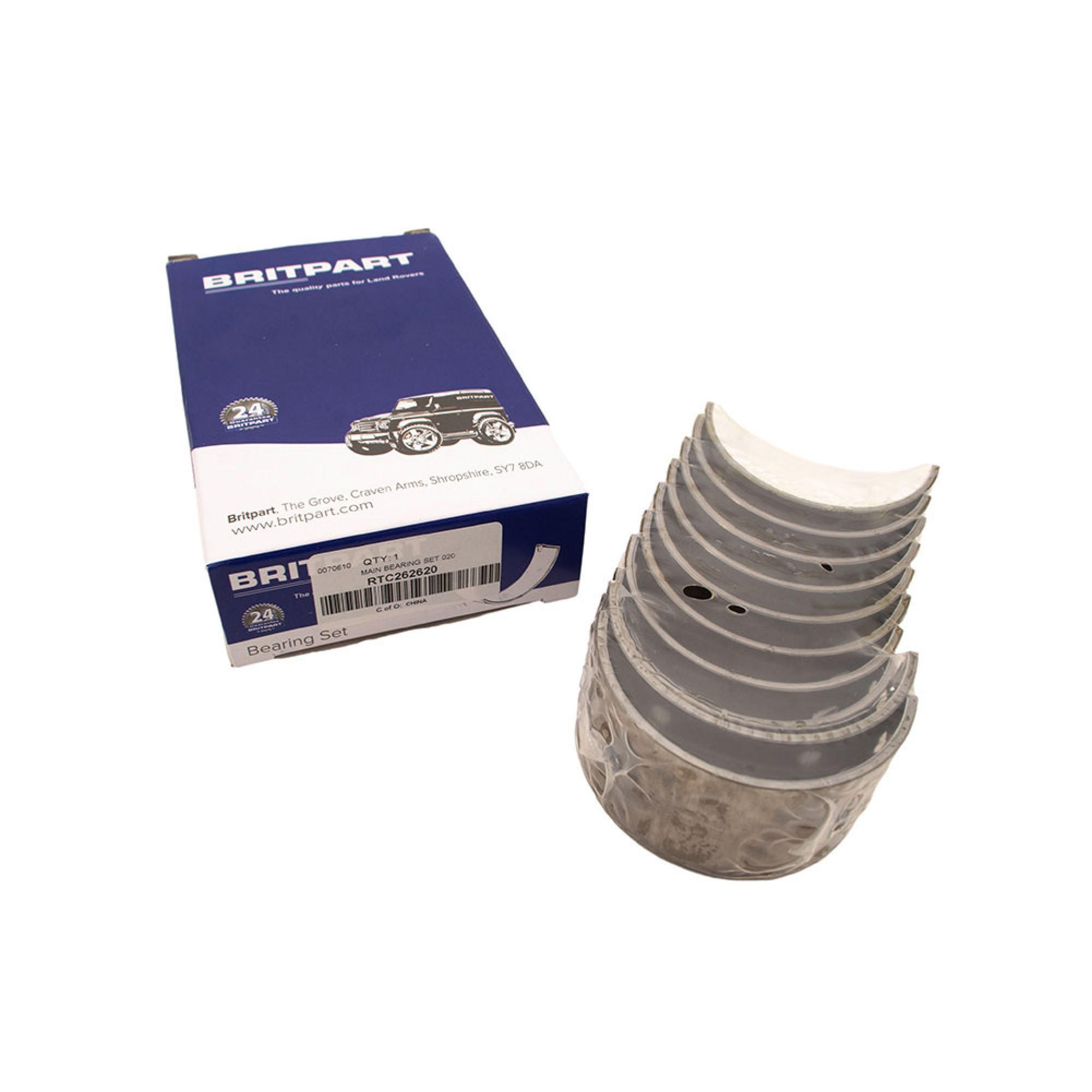 RTC262620 - Main Bearing Set 2.25 Litre 020 Inch Oversize 5 Bearing Engine Series 3 90/110