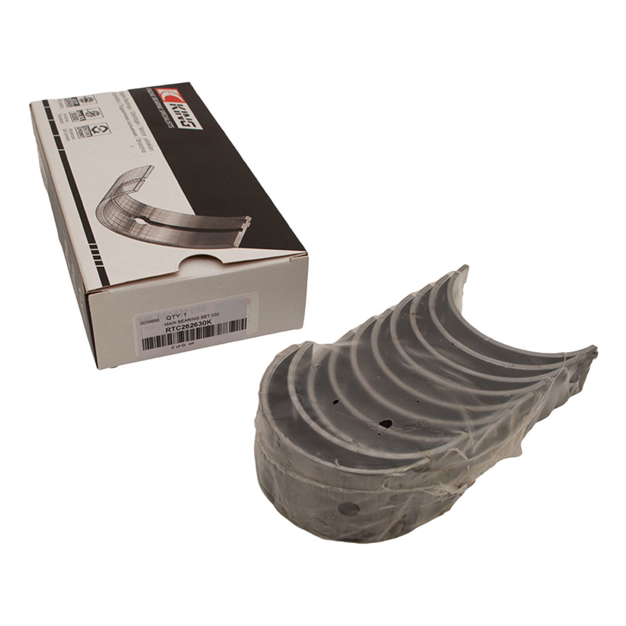 RTC262630K - King Main Bearing Set 2.25L 030 Oversize 5 Bearing