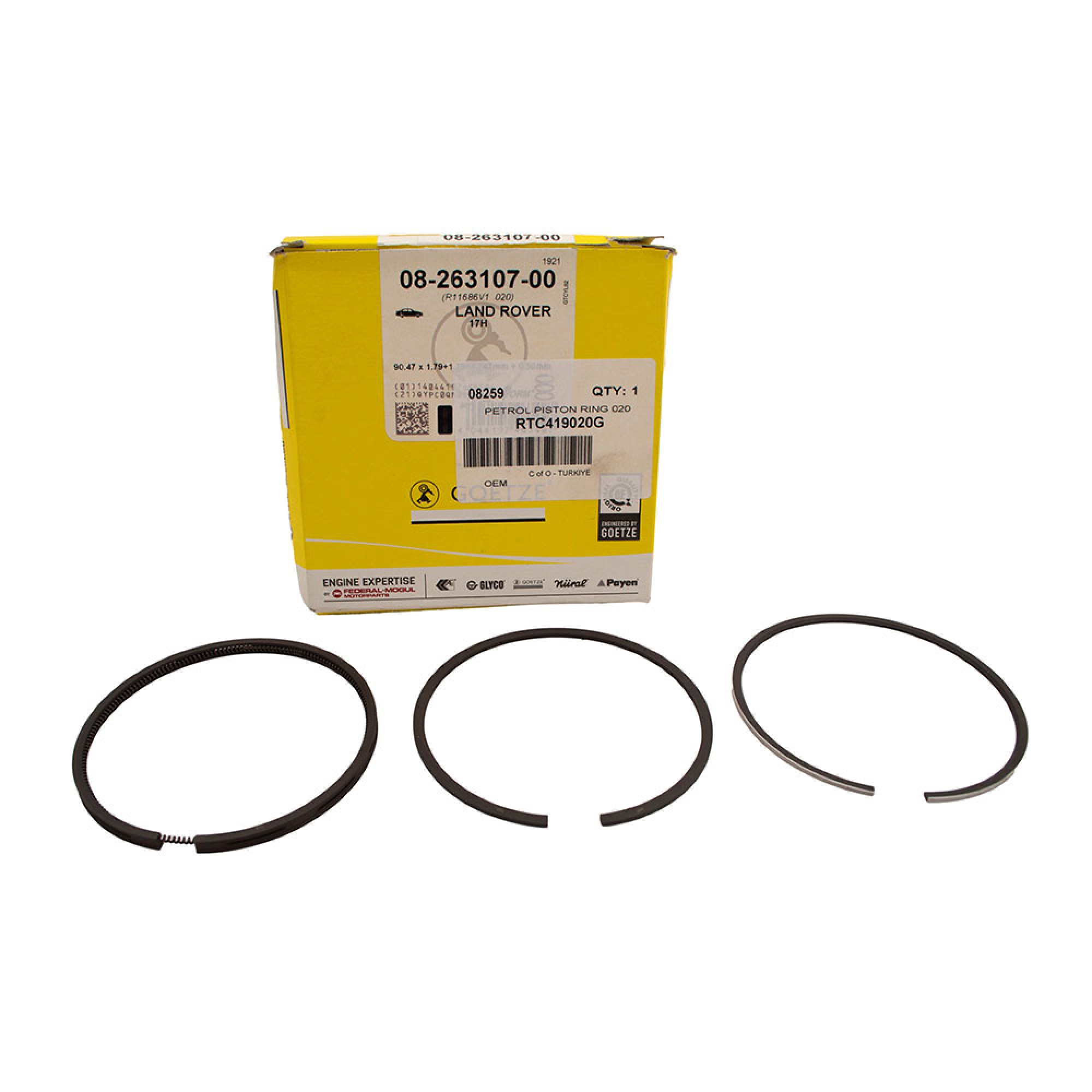 RTC419020G - OEM Piston Ring Engine Set 2.25/2.5 Petrol .020 Oversize