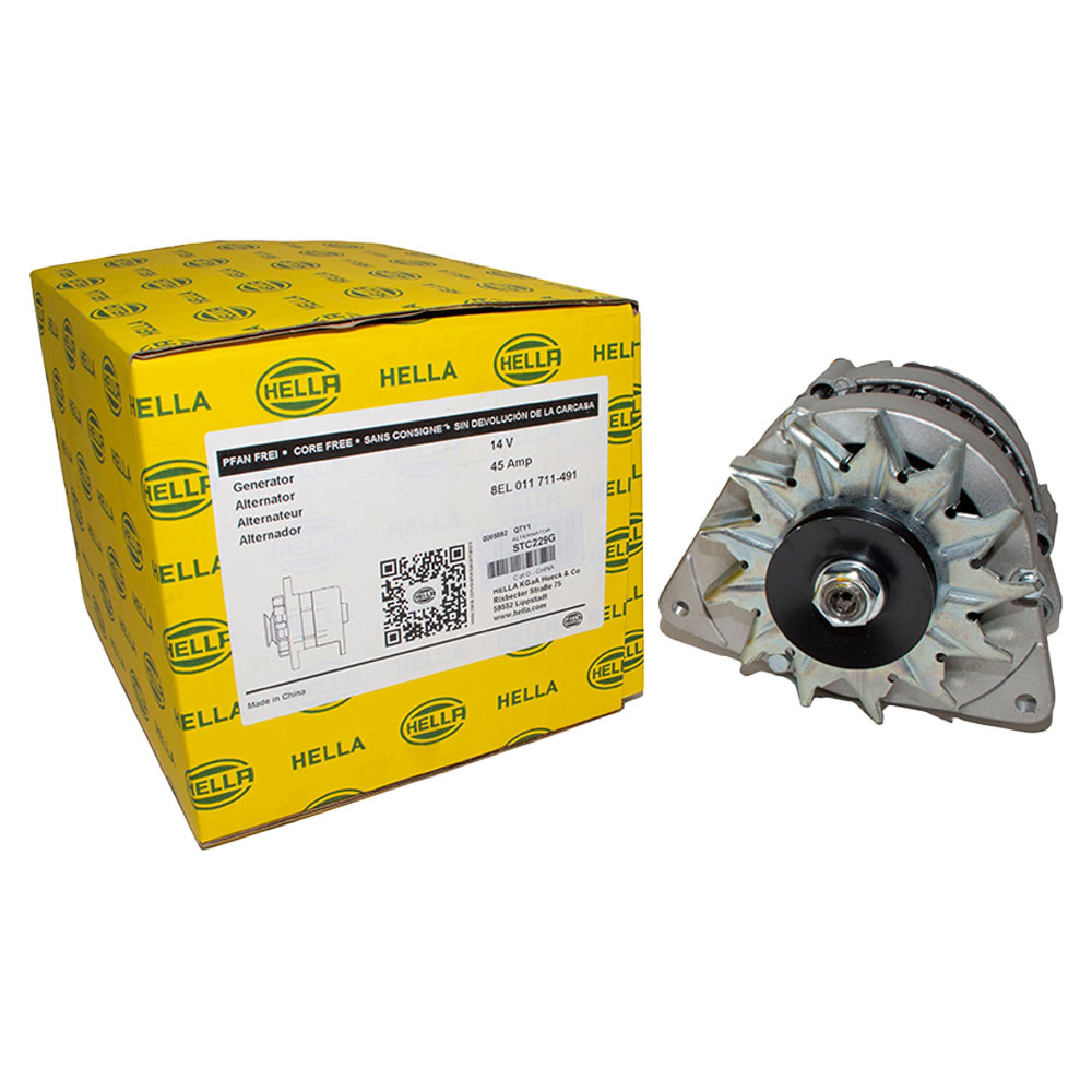 STC229G - Hella Alternator A127/45 Amp 2.5D NA and Turbo 200TDI and 2.5 Pet