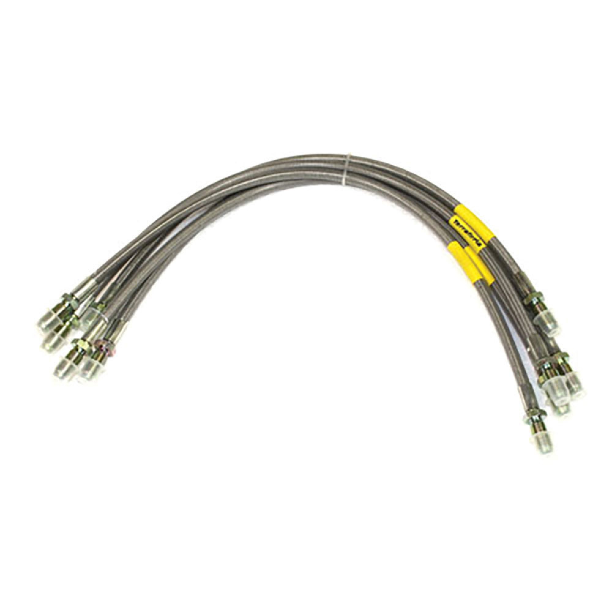 TF606 - Terrafirma Stainless Steel Braided Brake Hoses Standard Length for Discovery 1 89-92 upto Ka