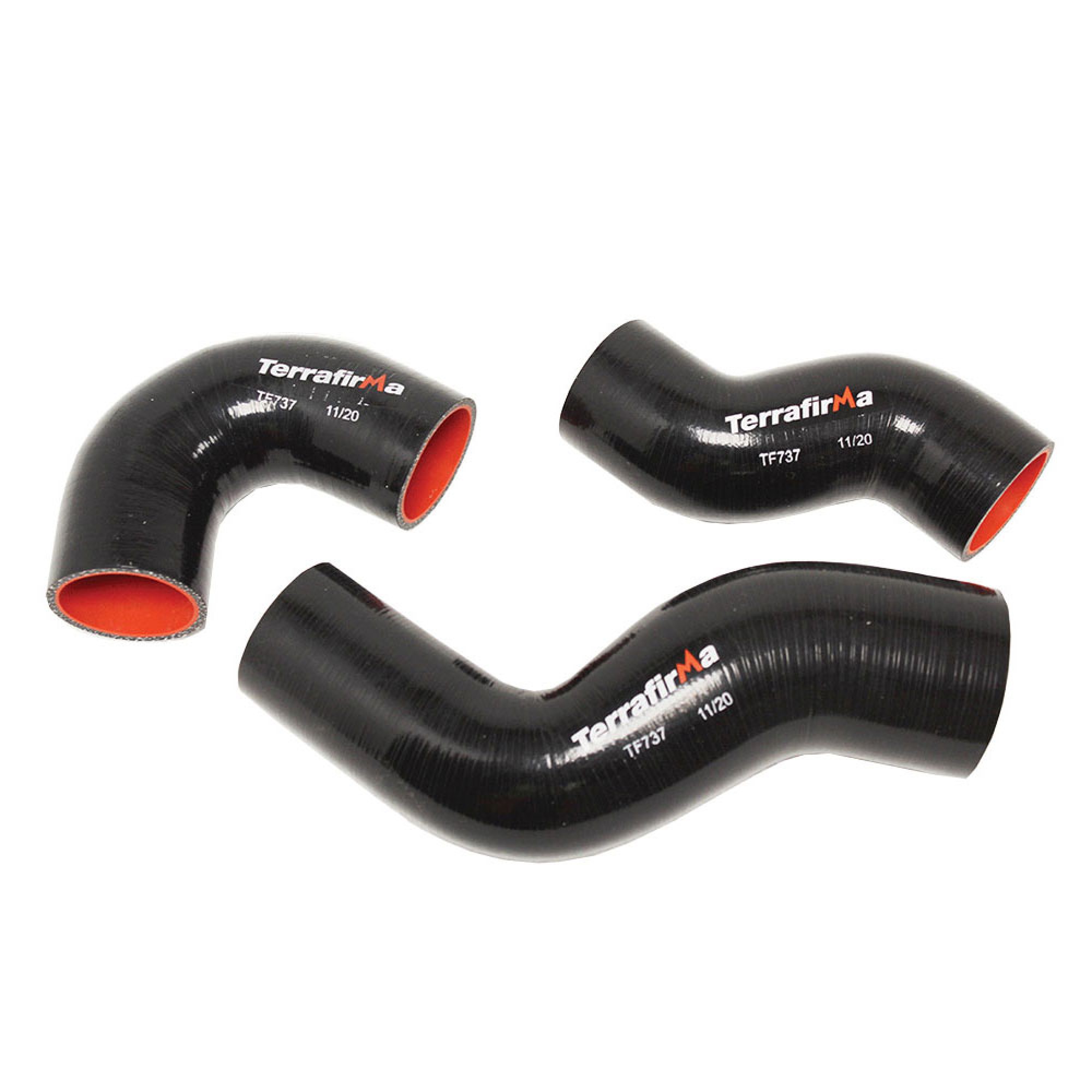 TF737 - Terrafirma Silicone Intercooler Hose Kit Black 90/110/130 TD5
