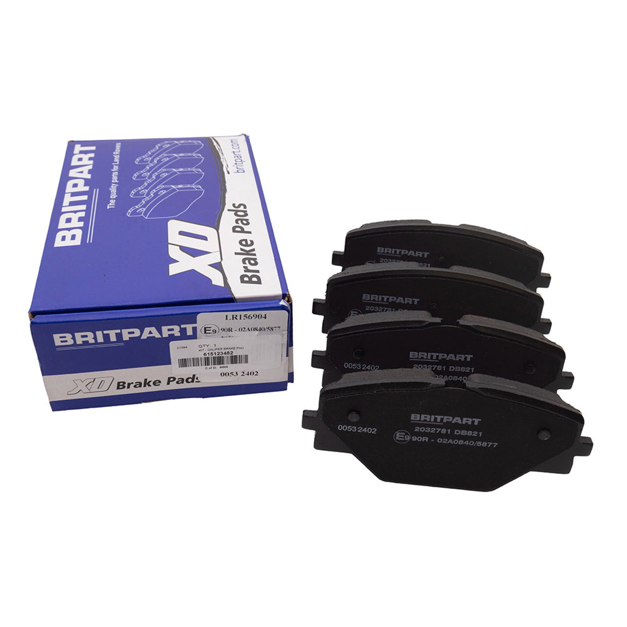 615123482 - Brake Pad Kit Rear Britpart Xd