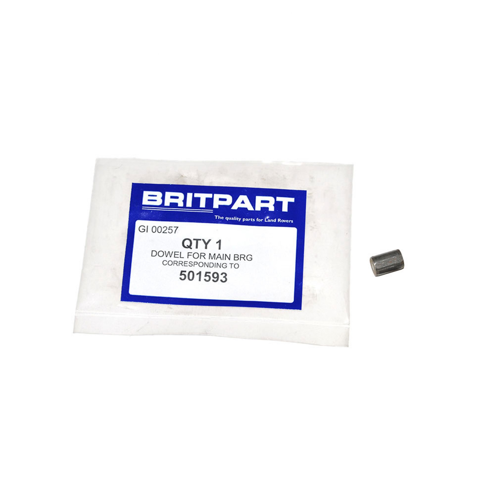 501593 - Dowel Locating Main Bearing Caps All Rover Engines Except V8