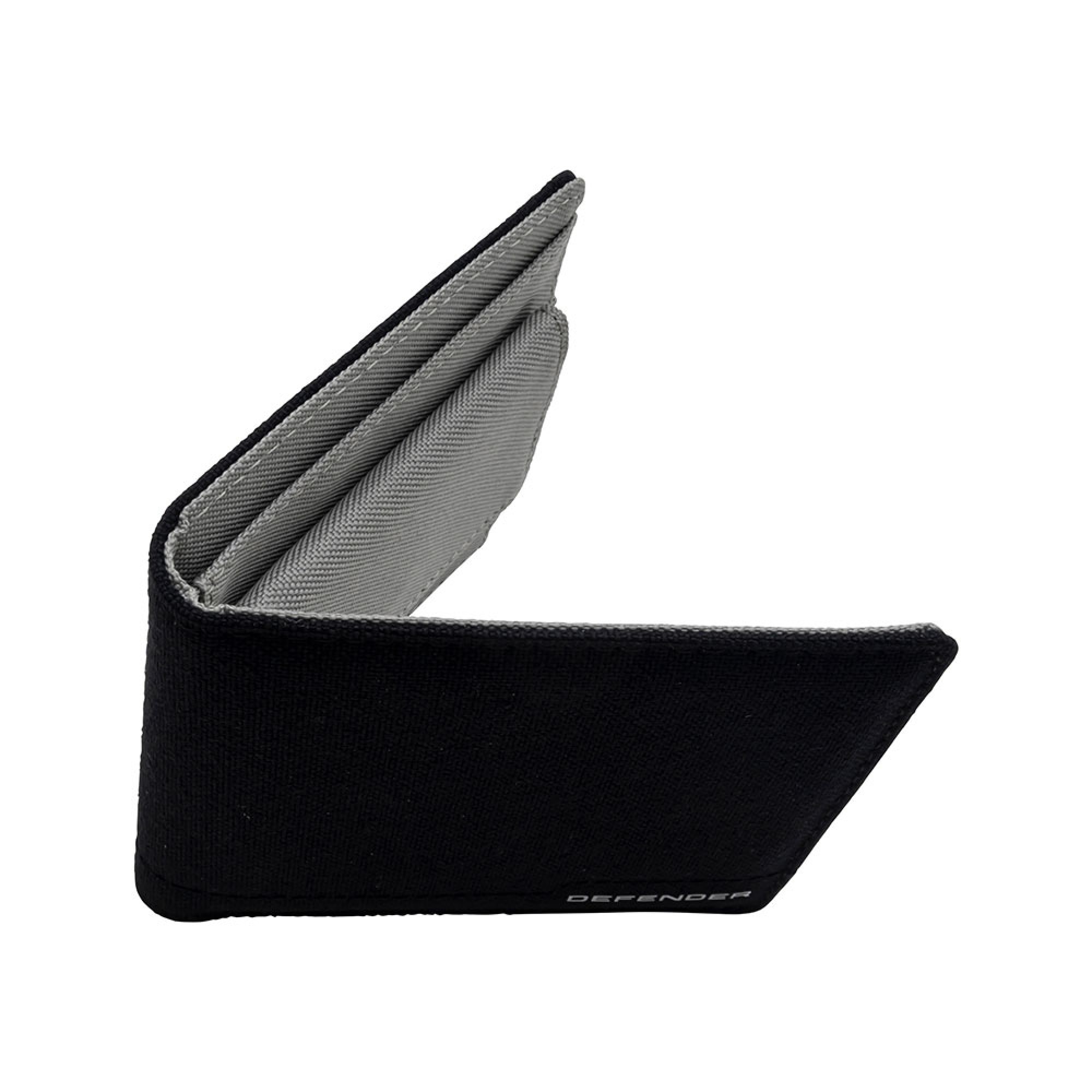 Genuine Defender Nylon Wallet Contrast Grey Interior Comes with 1 Coin Compartment, 3 Card Slots, 1 Note Compartment.