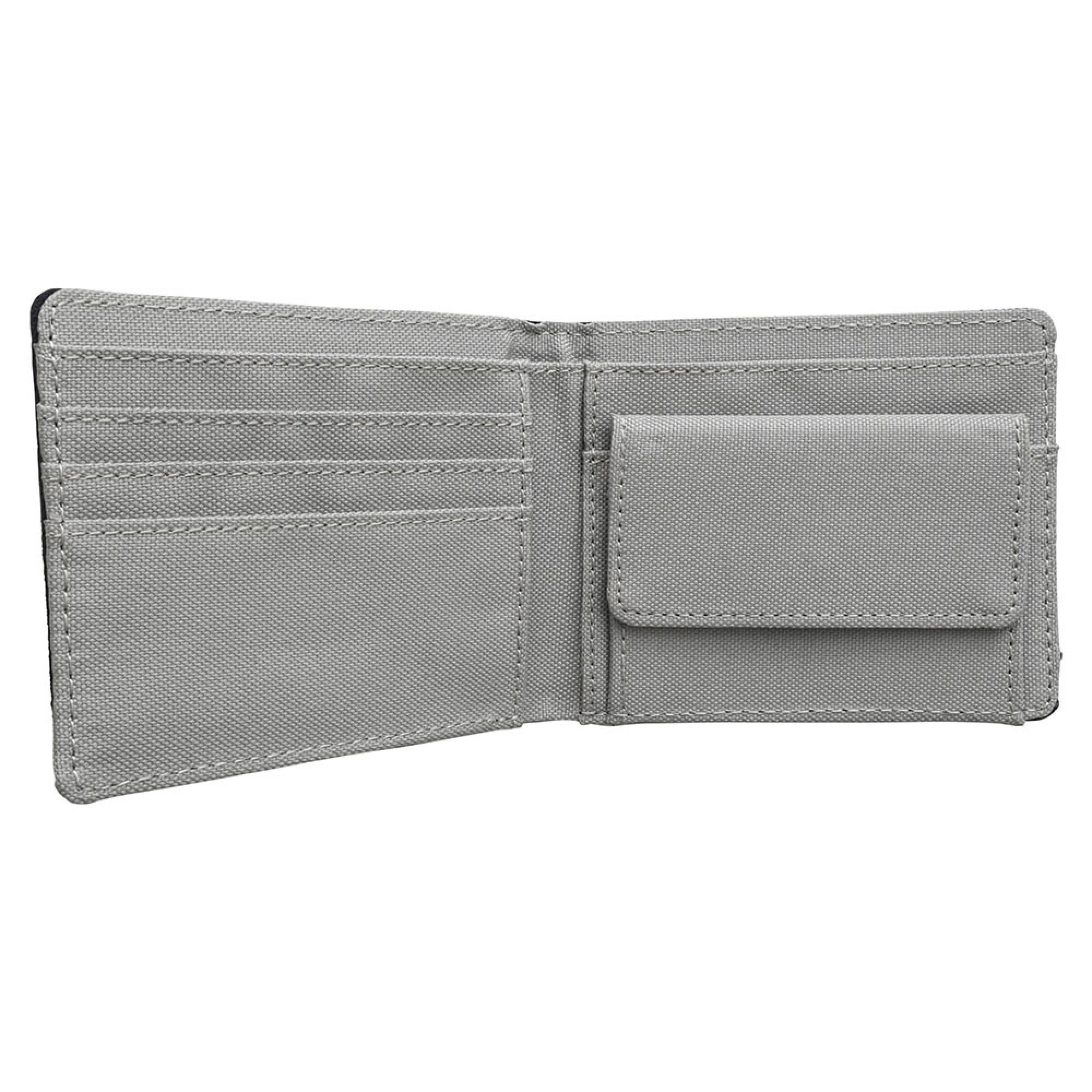 Genuine Defender Nylon Wallet Contrast Grey Interior Comes with 1 Coin Compartment, 3 Card Slots, 1 Note Compartment.
