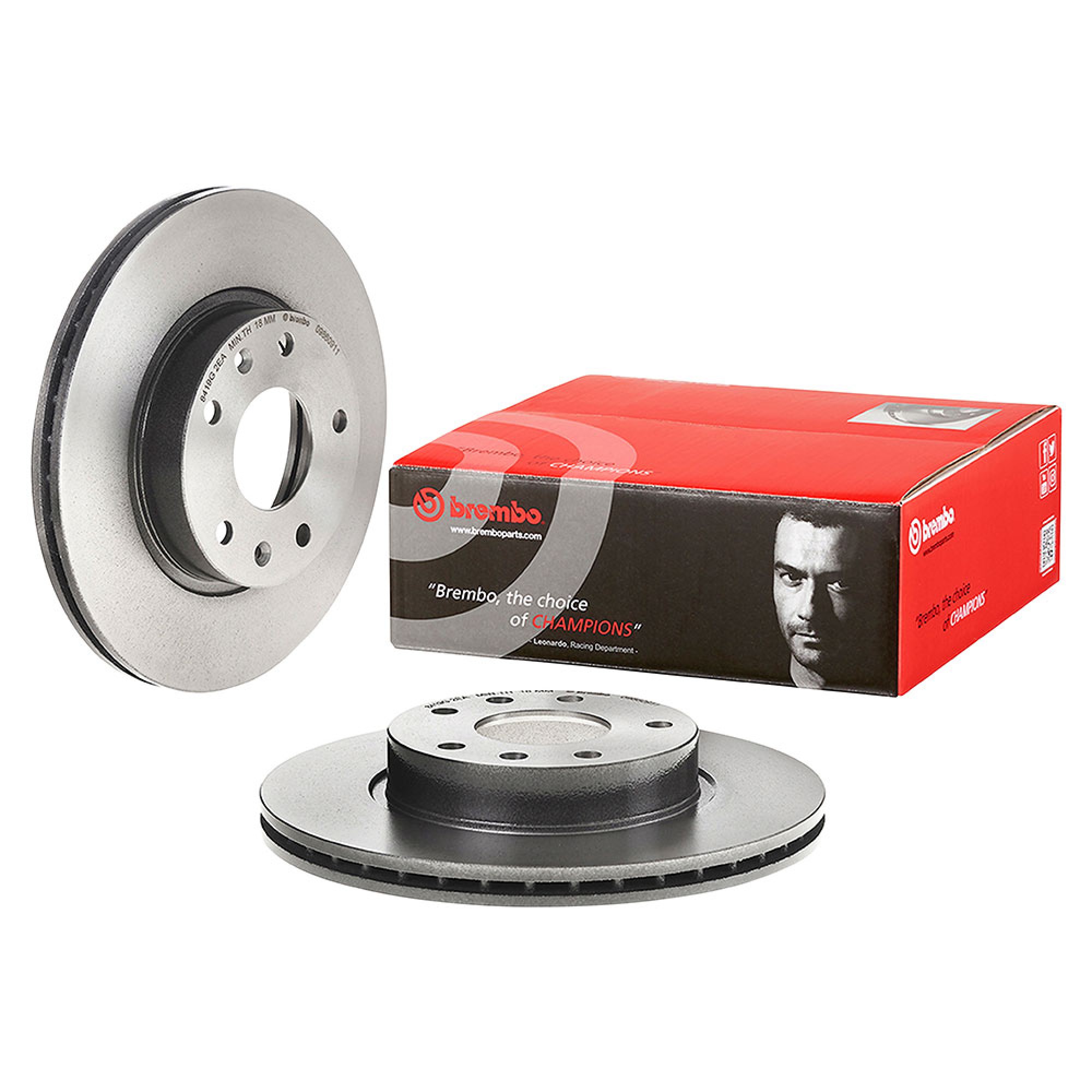 SDB101070BR - Brembo (Pair) Vented Disc Front Freelander 2001 on