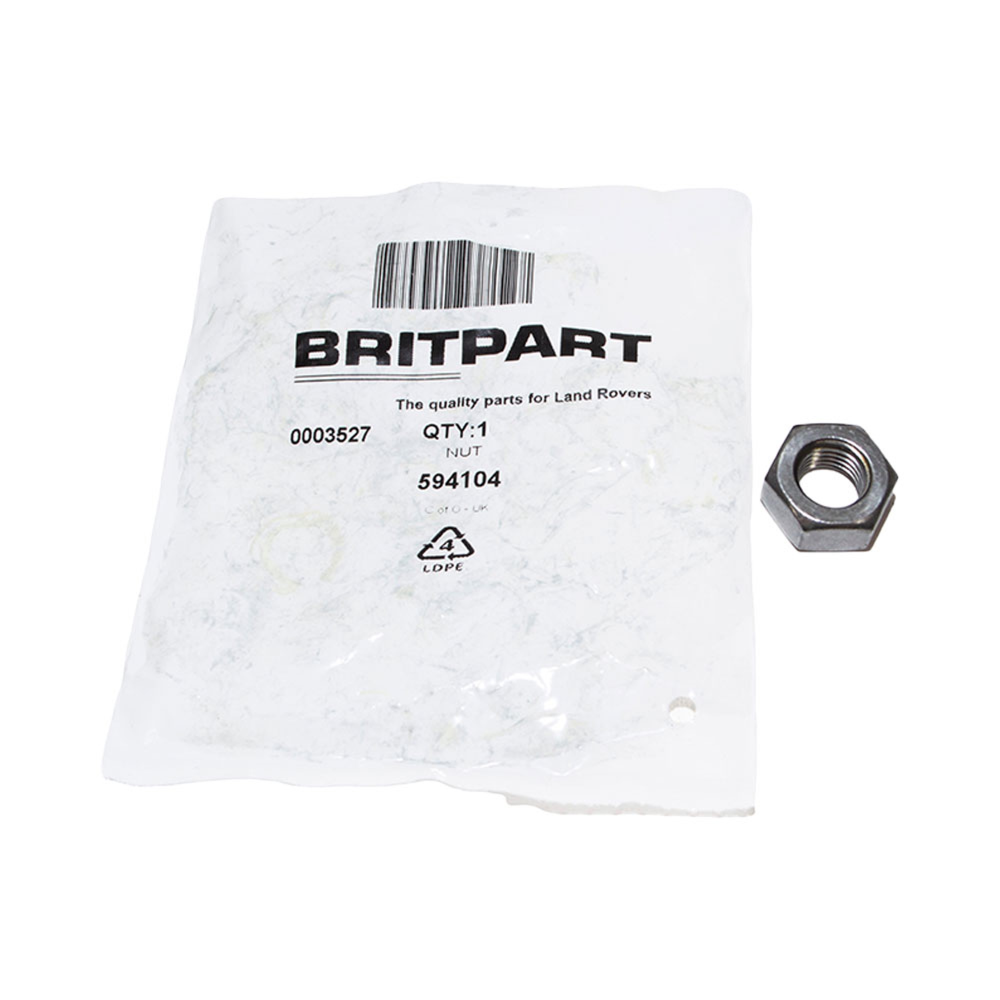 Nut for Swivel Pin 7/16 Inch Bsf. - 594104