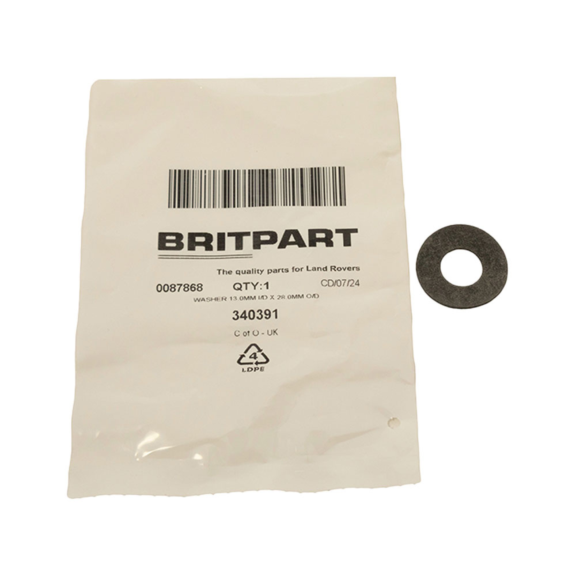 Rubber Washer Window Catch Station Wagon up to 1984 Inc - 340391