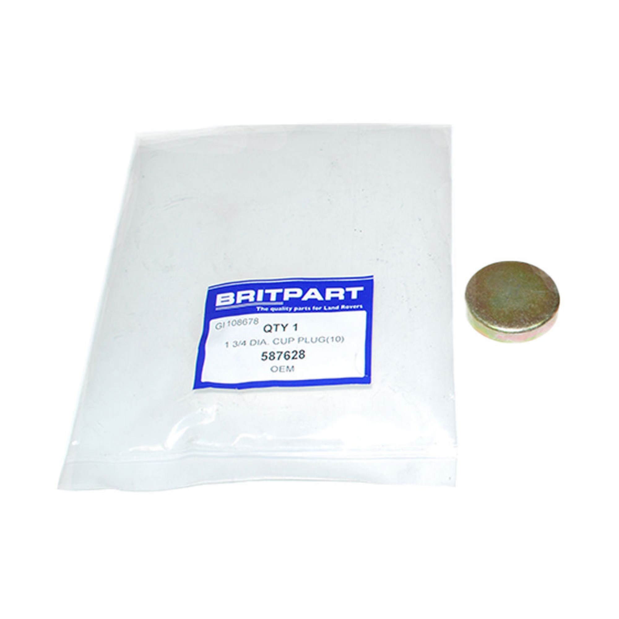 587628 - Cup Plug 1 3/4 Inch Diameter Various Applications.