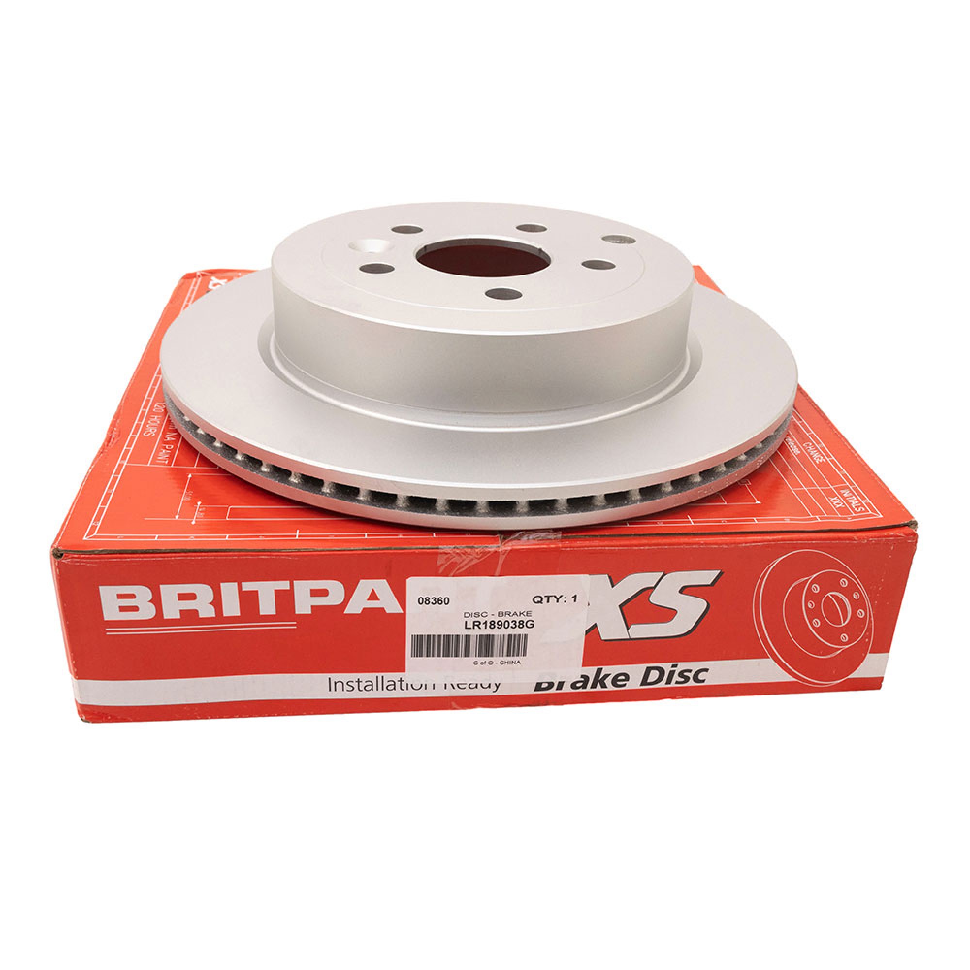 LR189038G - Britpartxs Rear Brake Disc 3.2 Petrol and 2 Litre Petrol