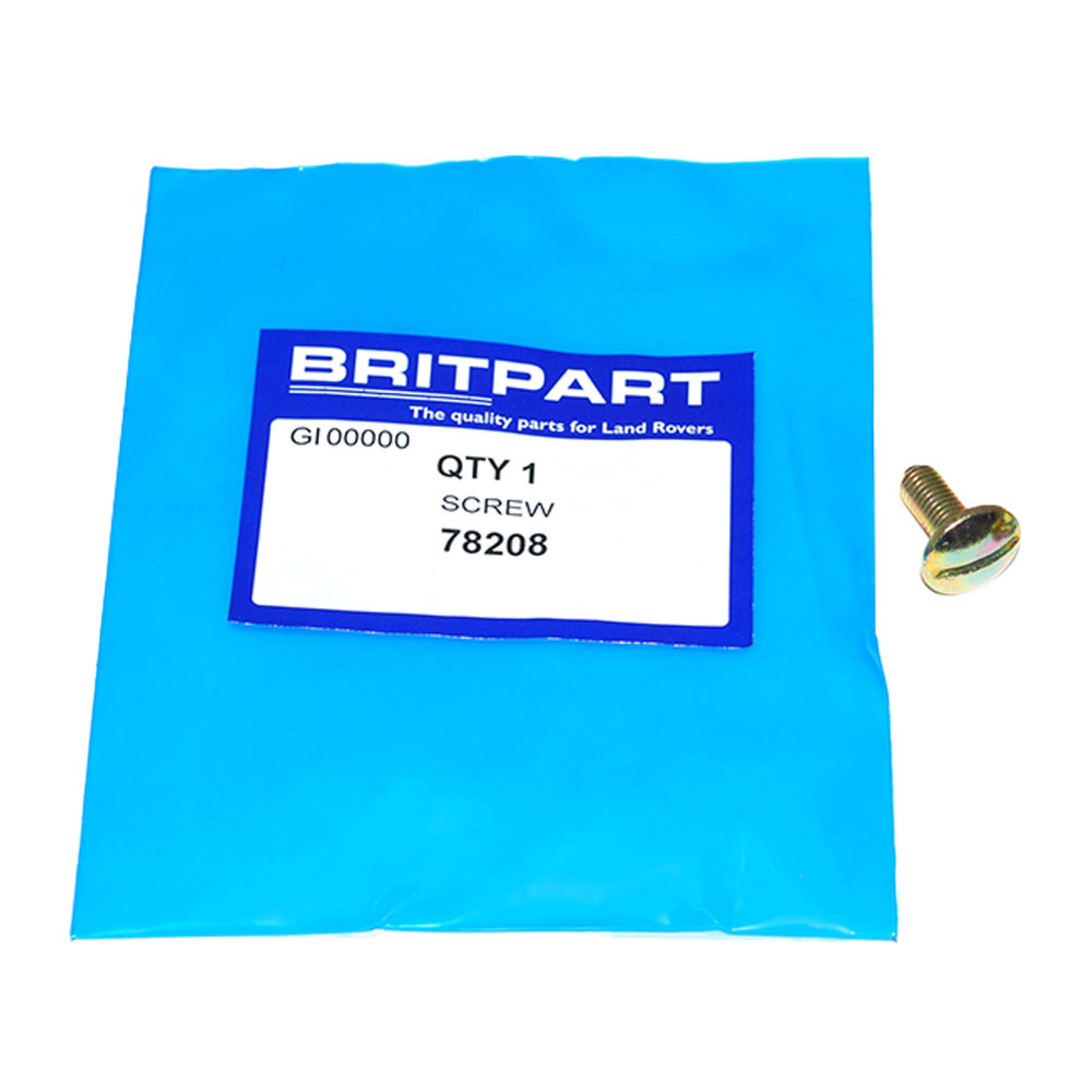 78208 - Screw for End Of Drain Channel to Body SWB LWB with 3/4 Hood Frames