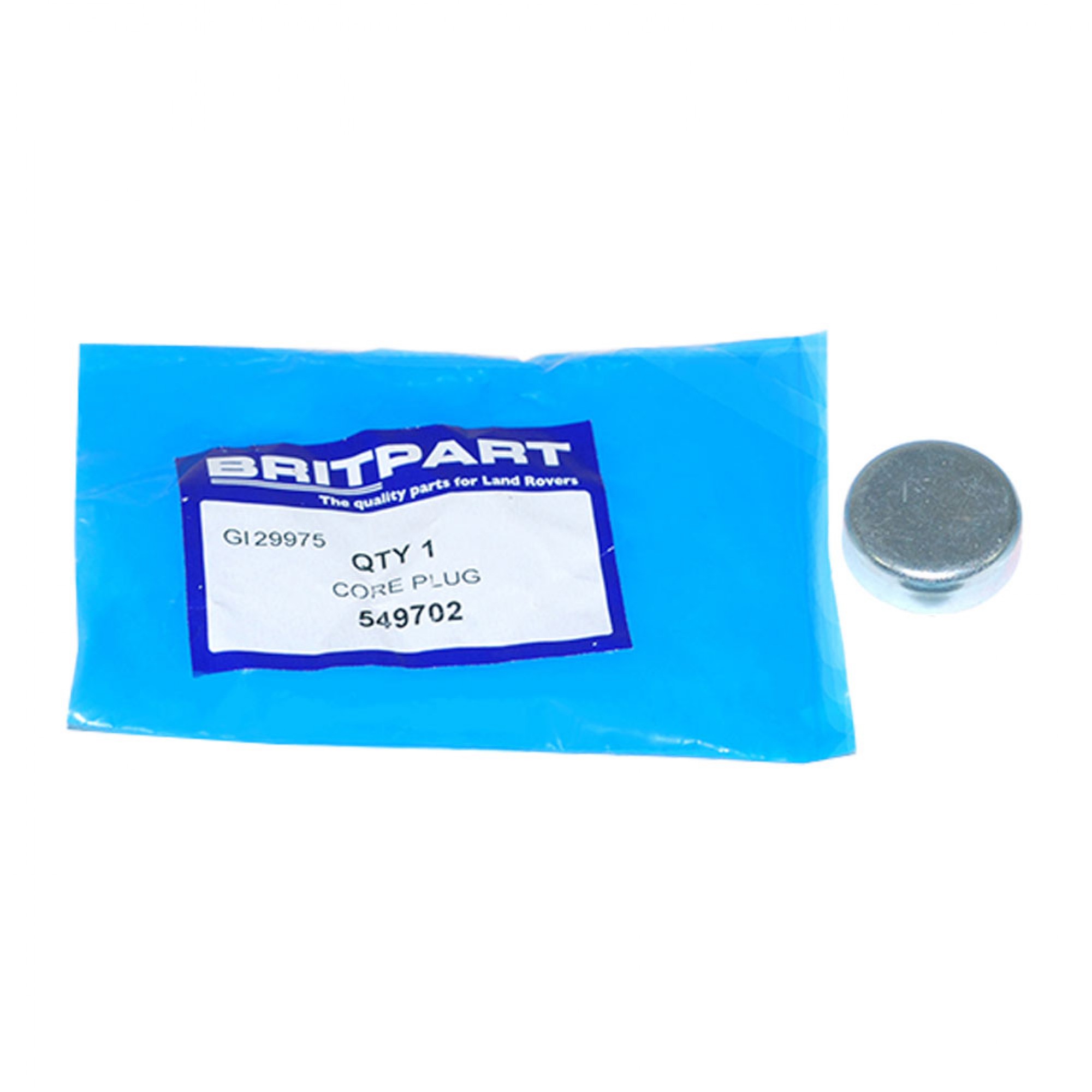 549702 - Cup Plug for Cylinder Head 2.5 Petrol and 2.25 Petrol 1972 Onwards.