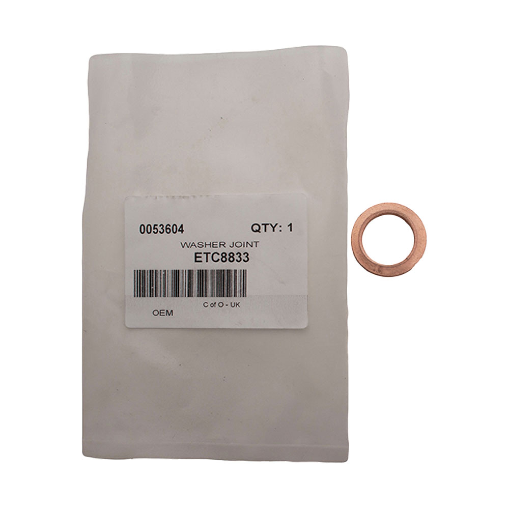ETC8833 - Copper Washer O.p.r.v. V8 Oil Pump.