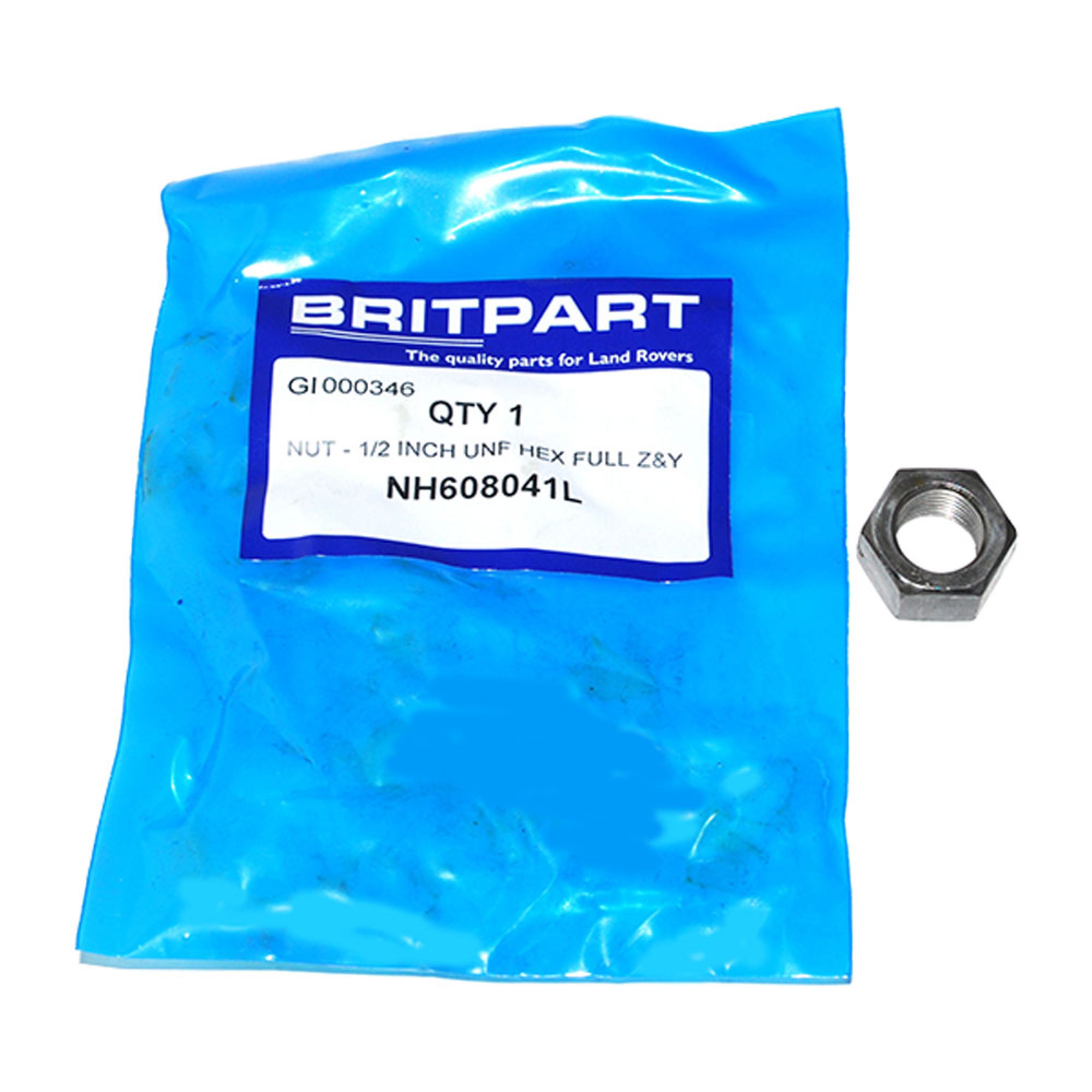 NH608041L - Nut 1/2 Inch Unf Various Applications