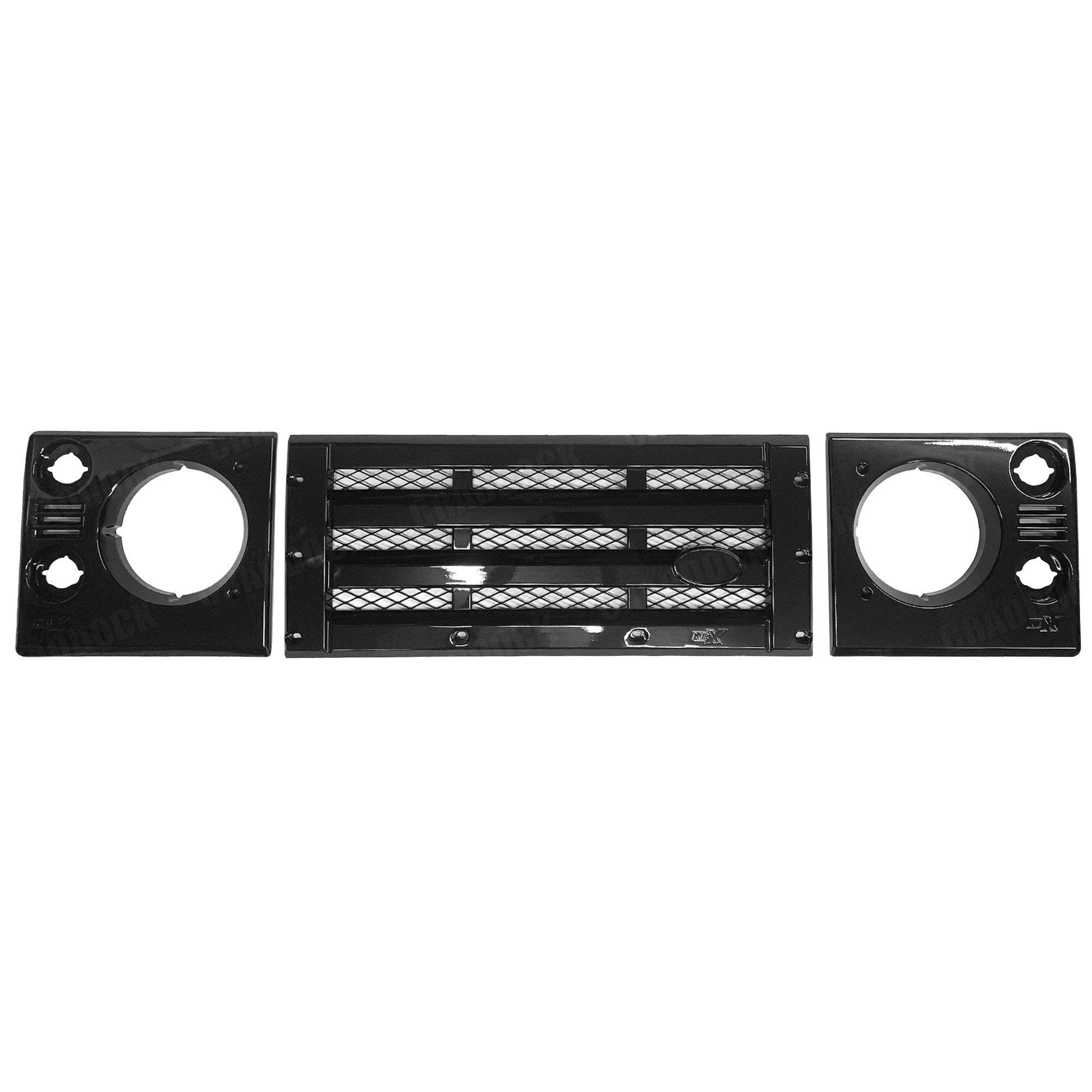 KBX3311 - Kbx Defender Grille & Lamp Set - Santorini Black