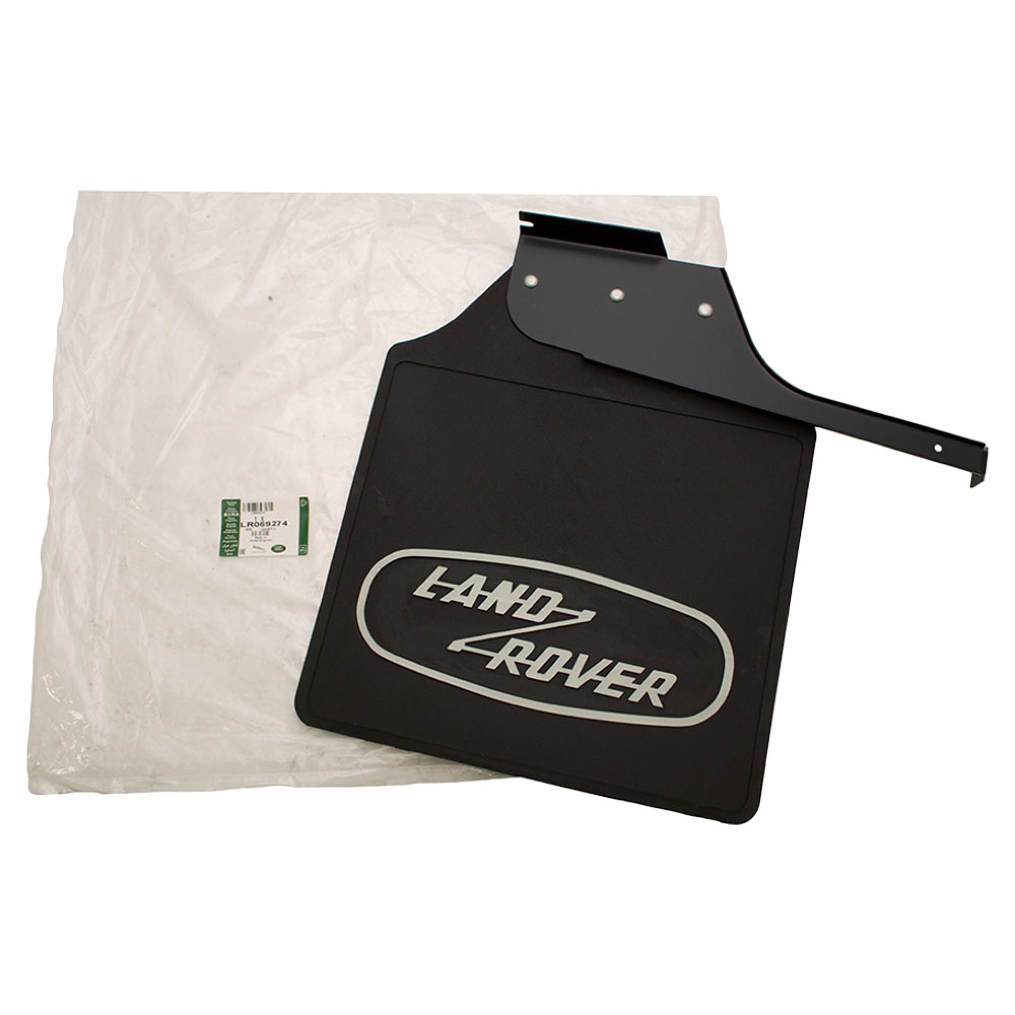 LR069274 - Genuine LH Rear Mudflap 110 with White Logo