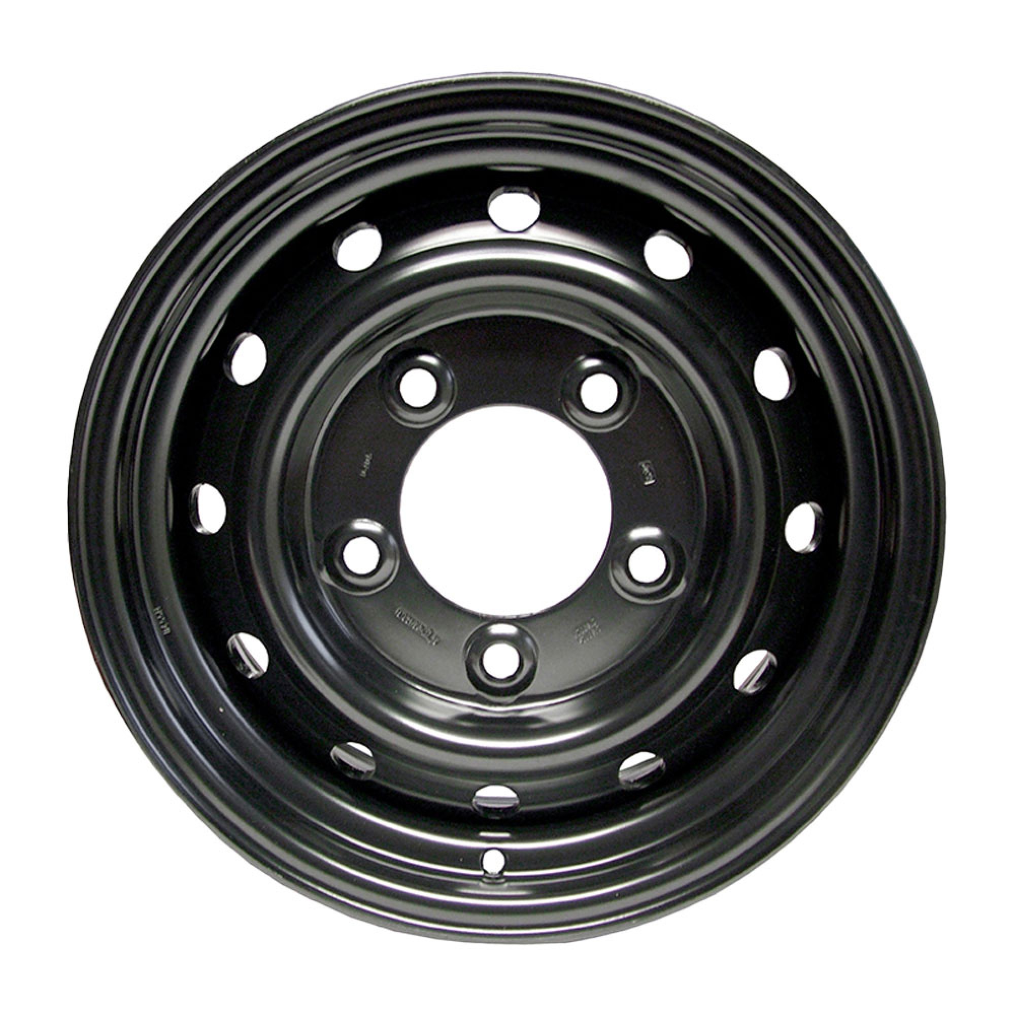 ANR4583PM - 6.5X16 Black Wolf Style Steel Wheel Rating 1600KG 5/165 Tubeless