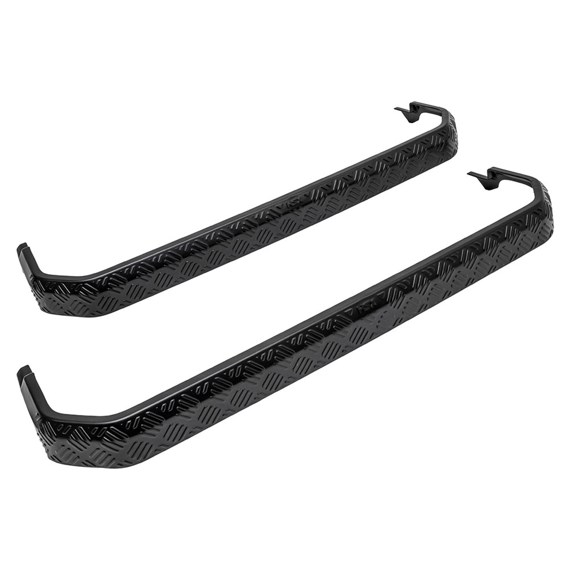 Side Step Covers 90 Chequer Plate Satin Black