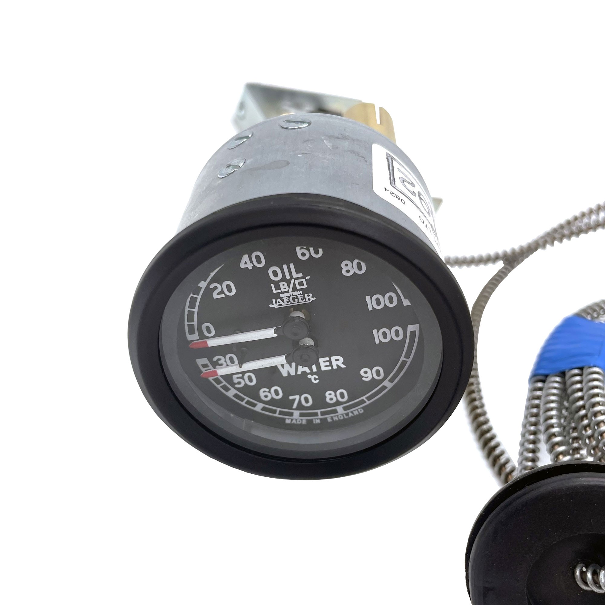 Combined Oil and Water Temperature Gauge. Capillary Type with Instructions. See JC841 and JC840 Fittings for Oil Gauge