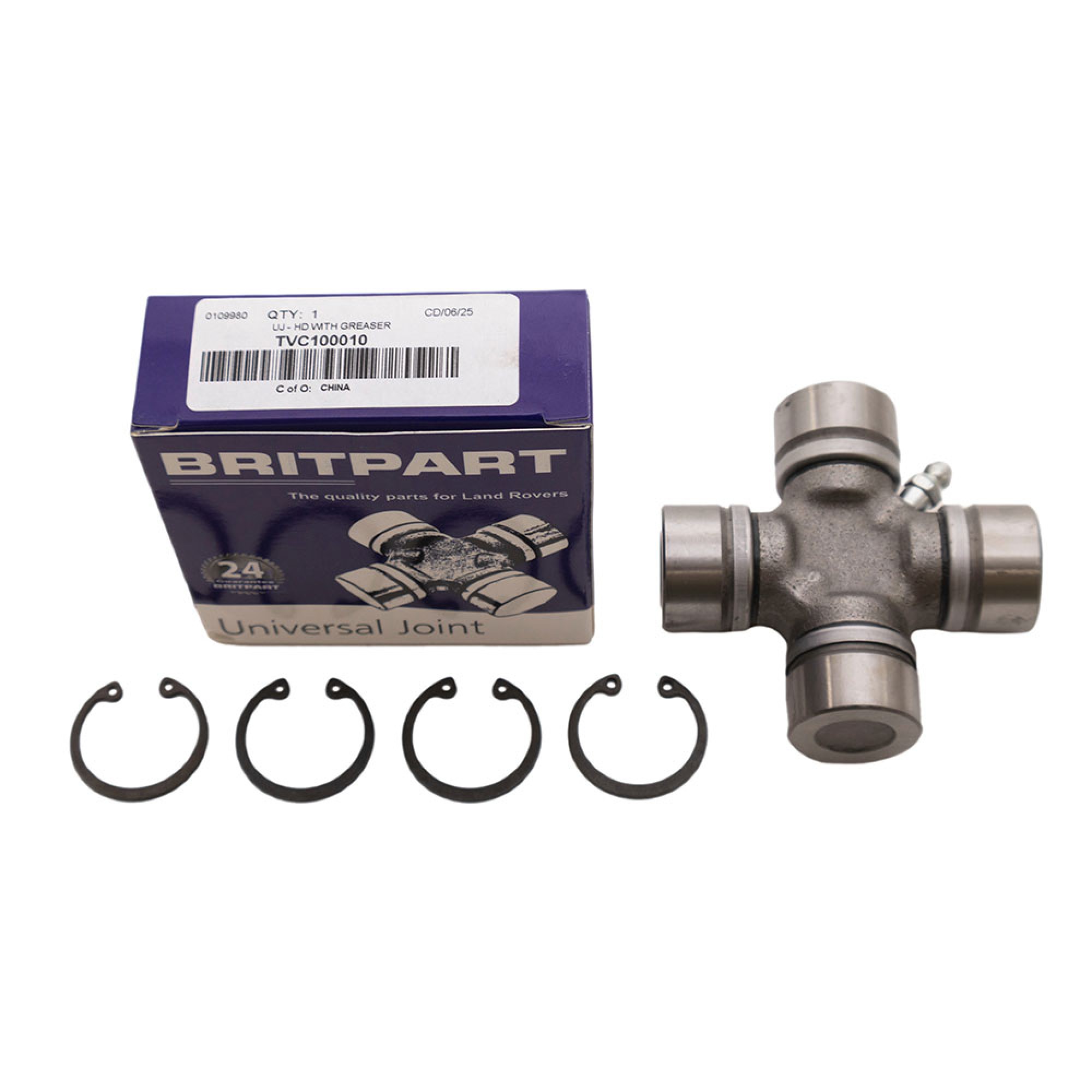 TVC100010 - Universal Joint Propshaft 110 Hd for FTC4198 from 2A638134 Discovery 1 from MA081992 to VA710668. Discovery 2. Range Rover P38.