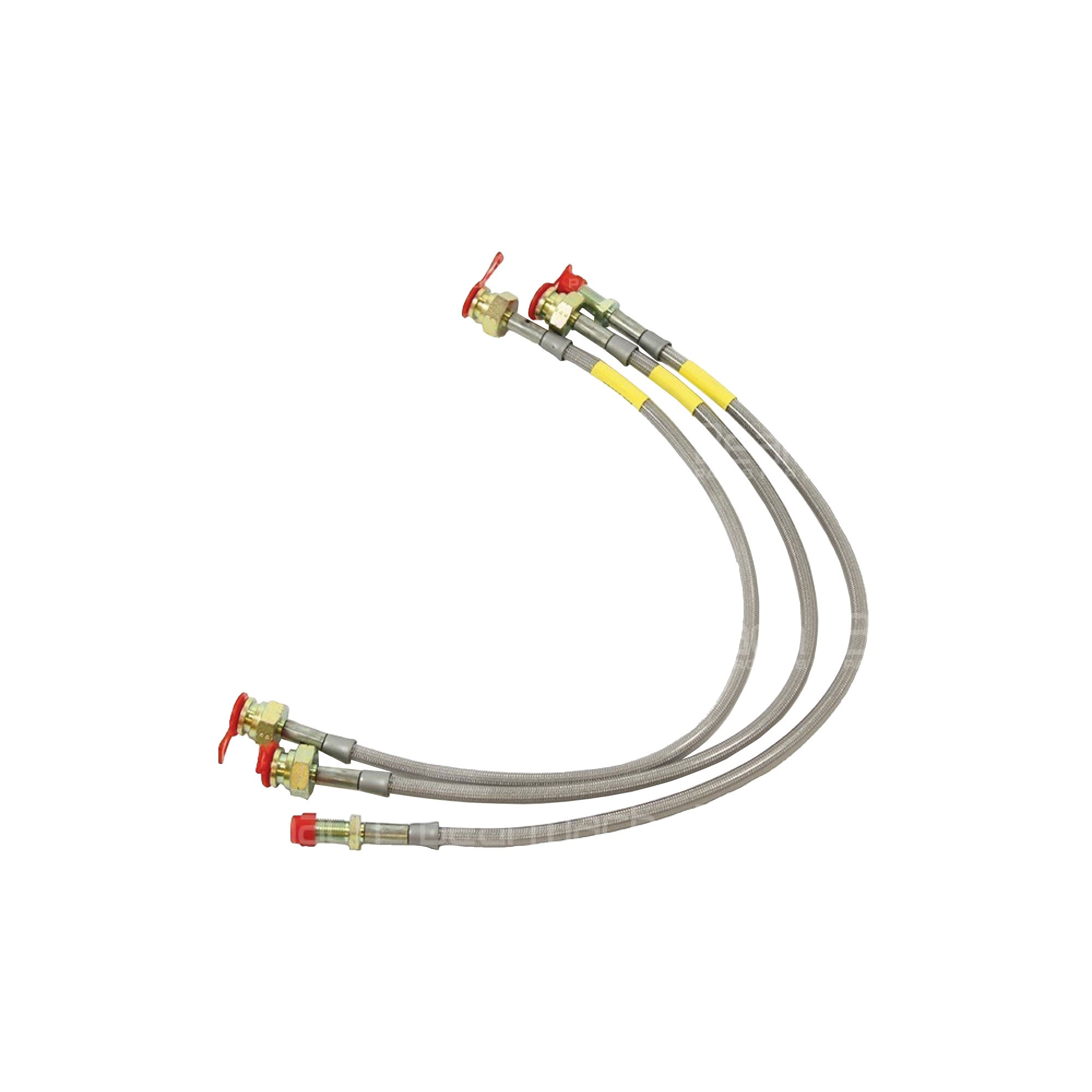 BA214AL - 50mm Extd Brake Hose Set for Discovery 1 without Abs Comprises Of 3 Hoses