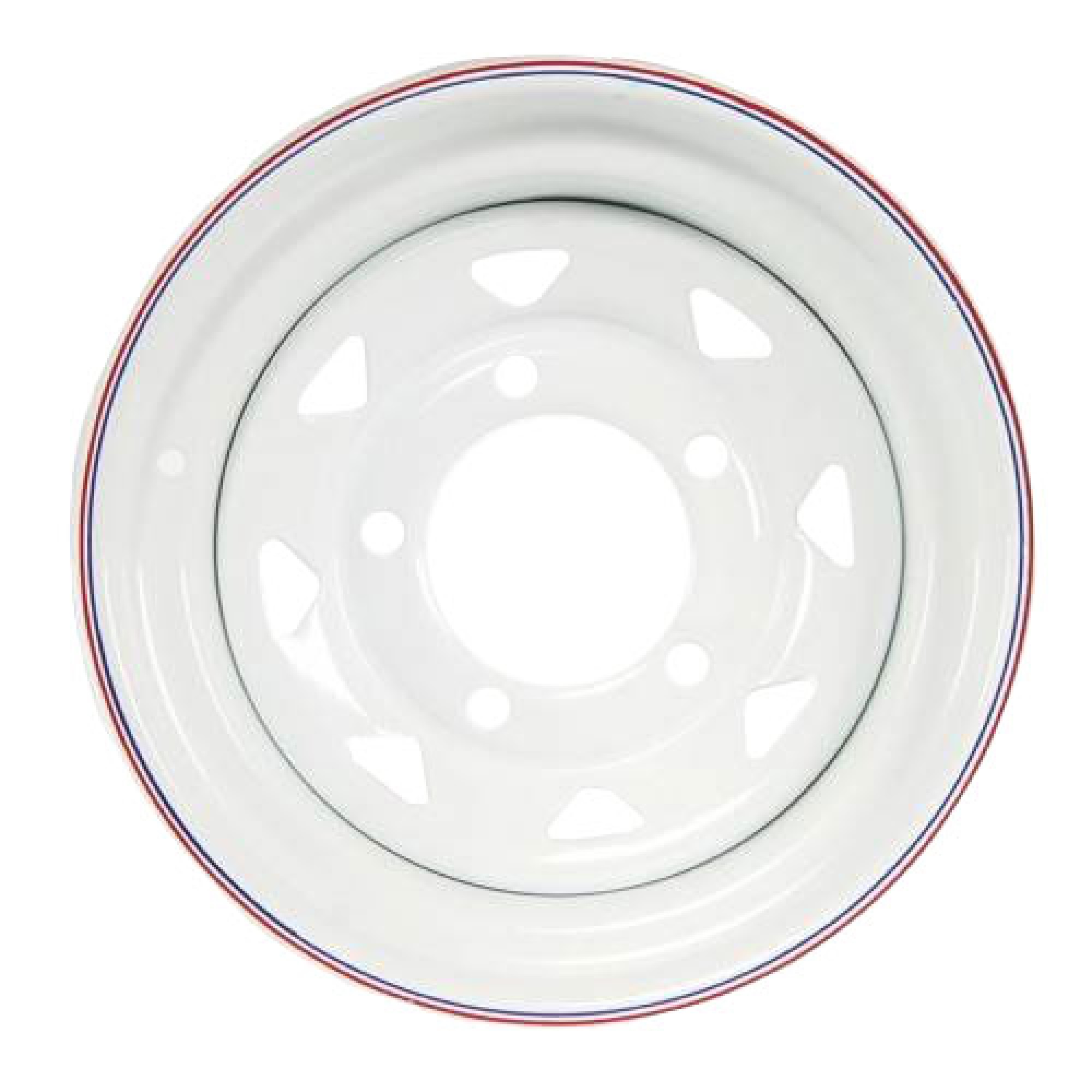 JC130 - 8X15 White 8 Spoke Steel Wheel 5/165 ET0