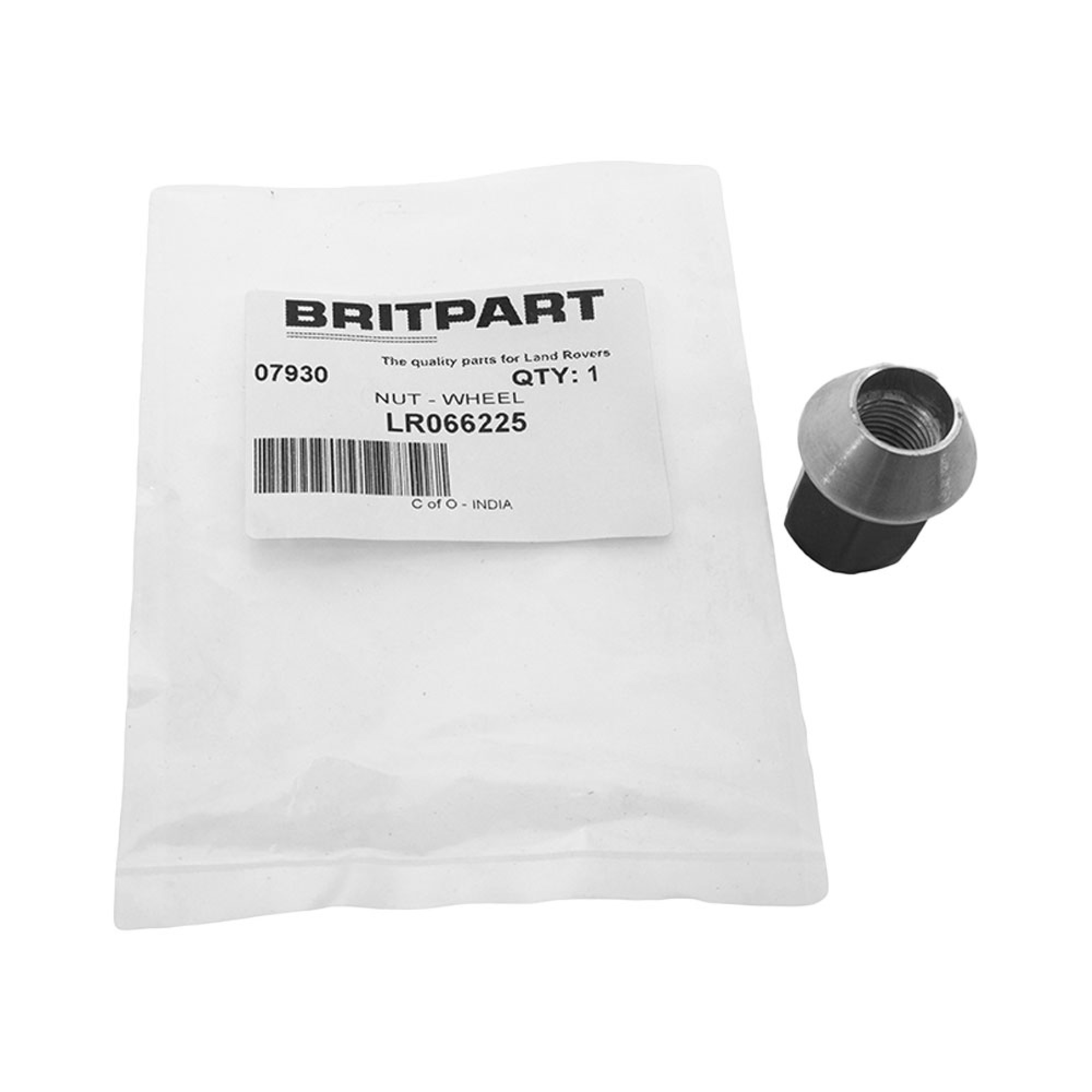 LR066225 - Alloy Wheel Nut Black