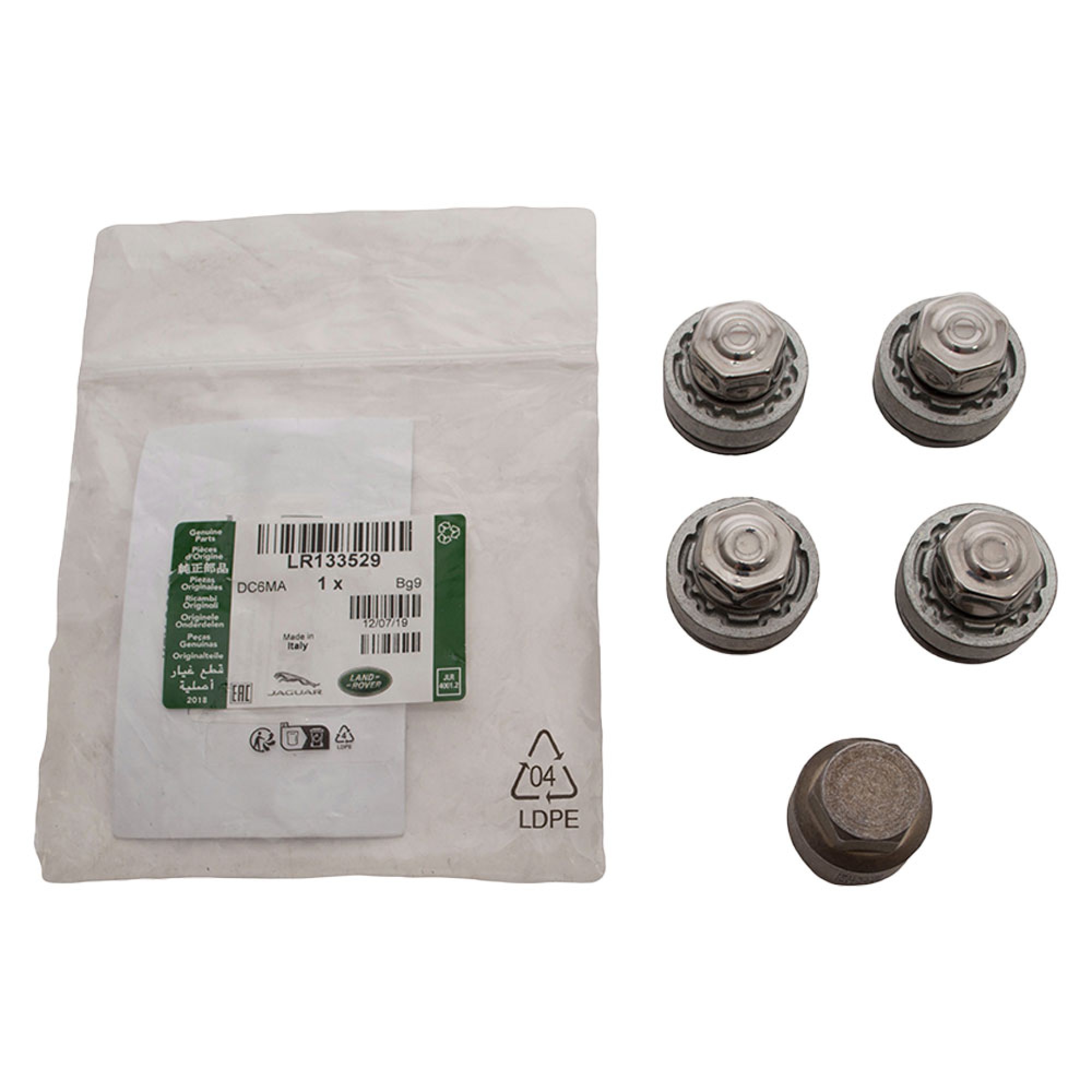 LR133529LR - Genuine Locking Wheel Nut Set Of 4