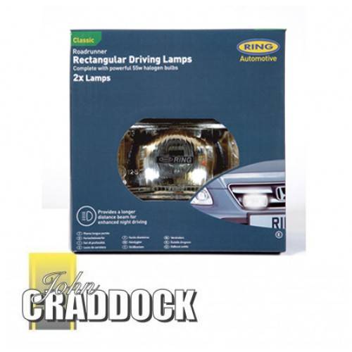 Road Runner Twin Rectangular Driving Lamps (Pair)