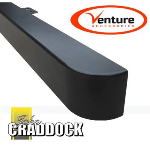 Venture Defender Bumper Front Black 90/110 Powder Coated Over Zinc Phosphate Undercoat Over Zinc Passivate. No Holes for End Caps