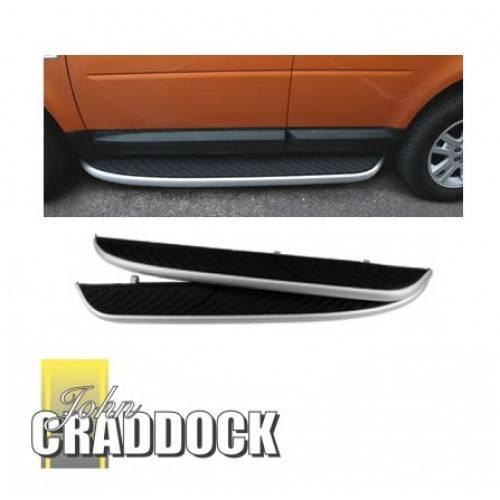 Original Oe Freelander 2 Side Step Runners Brushed Alluminium and Rubber Tread
