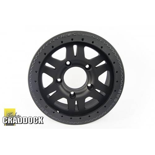 7X16 Terrafirma Rvs Matt Black Alloy Wheel 20mm Offset 1300KG Load Rated Per Rim (Wheel Nuts Included) Bead Lock Rings and Bolt Kit Sold Seperatley.