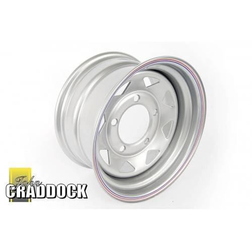8X15 Silver 8 Spoke Steel Wheel 5/165 ET0 +8mm 5/165