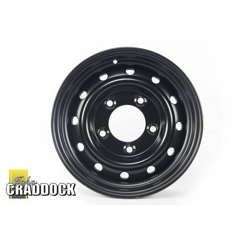 6.5X16 Black Wolf Style Steel Wheel Rating 1600KG 5/165 Tubeless