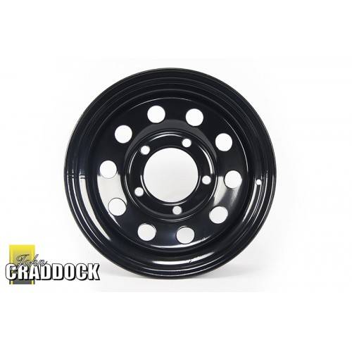 8X16 Black Modular Steel Wheel 5/165 ET0 5/165 Load Rating 1050KG