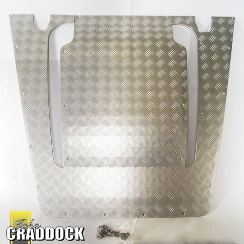 Delux Chequer Plate Kit Puma Bonnet Anodised Silver 2007 on 3mm 1 Piece