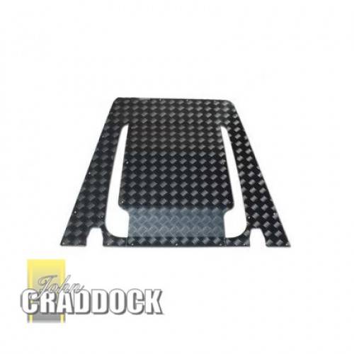 Puma Full Bonnet Black Delux Chequer Plate Kit 1 Piece 3mm Including Fittings. Black Powder Coated