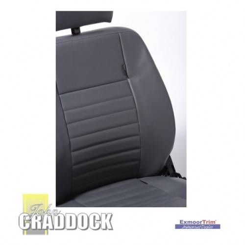 Two Seat Retrim Kit Front in Xs Black Trim Defender 90/110 Pre 2007