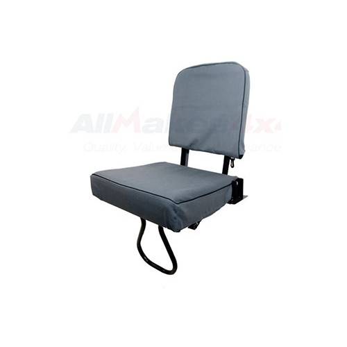 EXT019-11 - Load Area Tip up Grey Canvas Single Seat Cover to Clear Green Perseat Inward Tipup Rear Occassional Seats