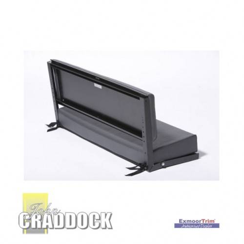 2 Man Bench Seat in Moorland Black Frame Black Powder Coat Frame (Back Brackets and Fixings)
