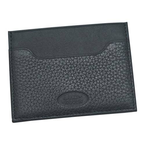 LRSS12RCCW - Land Rover Card Holder Premium Soft and Supple Fine and Heavy Grained Black Leather Card Holder with Alcantara Lining Detail and Multi-card Sections