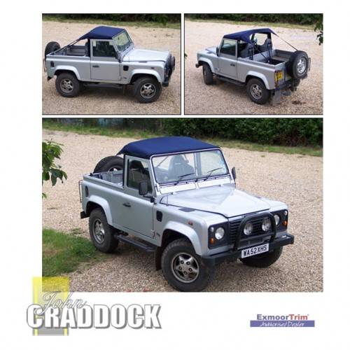 EXT206-7BKC - 90/110 Bikini Hood TD5/TD4 Black Canvas