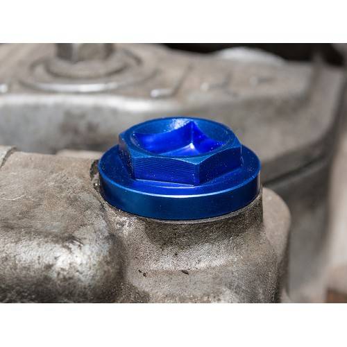 ERR4686BLUE - Alloy Blue Filler Plug Radiator 90/110 Discovery 1 and RRC